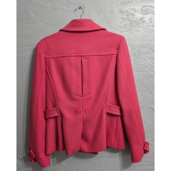 Express Design Studio Pink Wool Blend Pea Coat Woman's Size Medium - Picture 7 of 7
